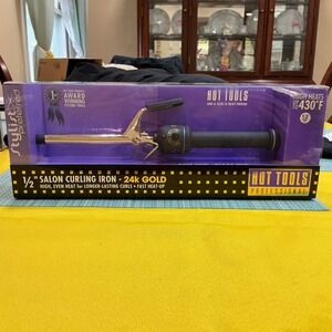 Hot Tools Curling Iron Professional 1103 1/2" Gold 24k Gold Styling Surface 430F